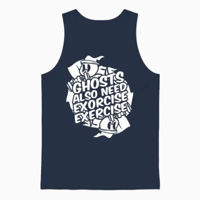 Halloween Funny Unisex Tank Top - Navy