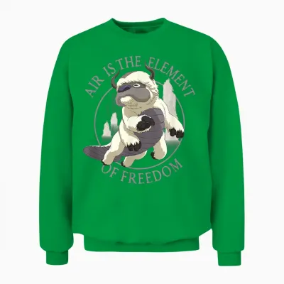 Avatar: the Last Airbender Appa Air the Element of Freedom Unisex Sweatshirt - Irish Green