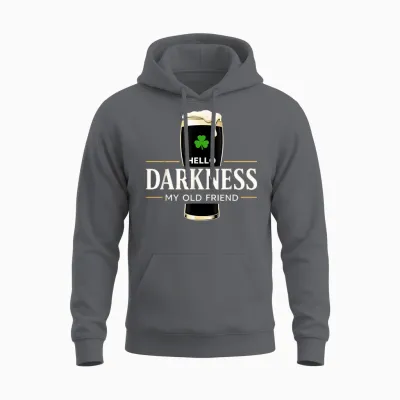 Hello Darkness My Old Friend Vitamin G Funny Quote Unisex Hoodie - Charcoal