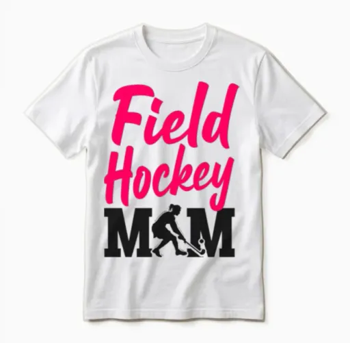 Field Hockey Mom Field Hockey Mom Unisex T-Shirt in White