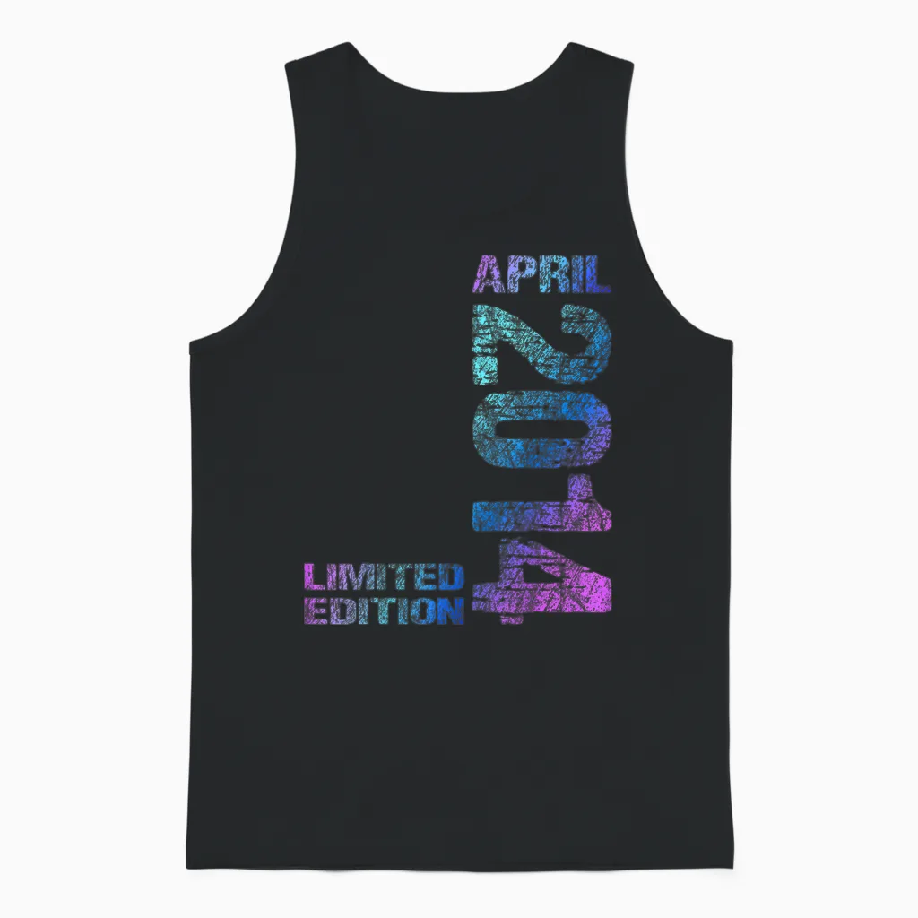 April 2014 Junge Mädchen 12. Geburtstag Limited Edition 12 Unisex Tank Top in Black