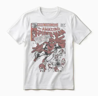 Marvel Comics Spider-Man Amazing Comic Cover Vintage Unisex T-Shirt - White