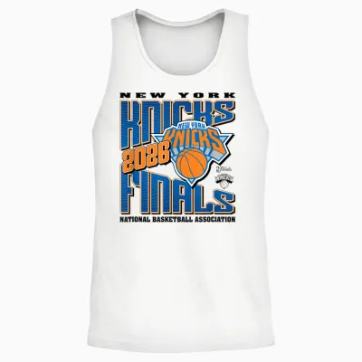 Nba 2026 Finals New York Knicks Let's Go Unisex Tank Top - White