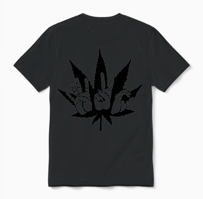 Kiffer T-Shirt 420 Cannabis Unisex T-Shirt in Black