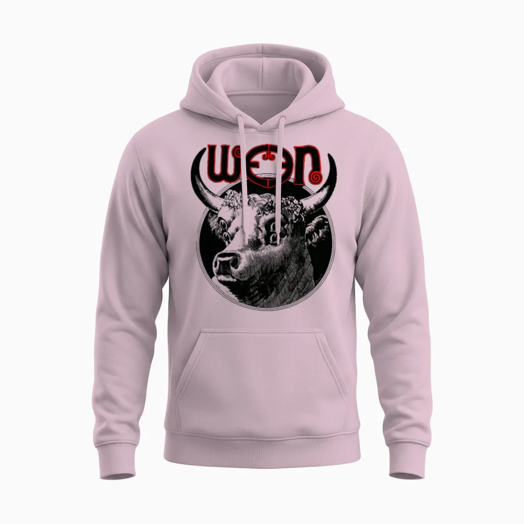 Ween Ox Unisex Hoodie in Light Pink