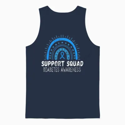 Blue November Support Diabetes Awareness Month Unisex Tank Top - Navy