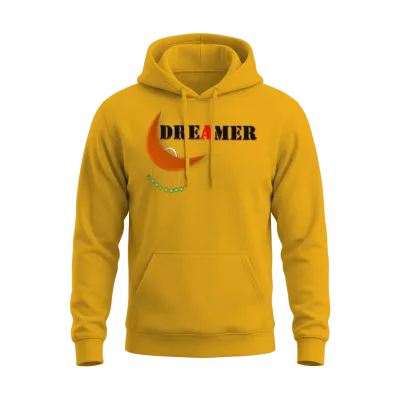 Dreamer New Men’s Fitted Poly/cotton Unisex Hoodie - Gold