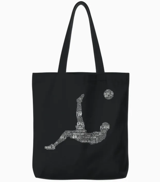 Fußball Fußballer Kinder Jungen Tote Bags in Black