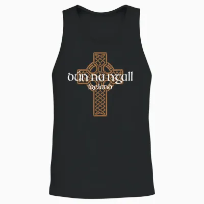 Dún Na Ngall Donegal Keltisches Kreuz Irland Eire Souvenir Unisex Tank Top - Black