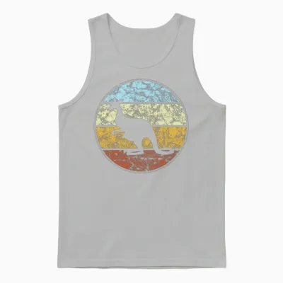 Kangaroo Retro Unisex Tank Top - Ash