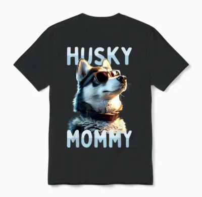 Husky Mommy Mom Mother's Day Wife Siberian Husky Unisex T-Shirt - Black