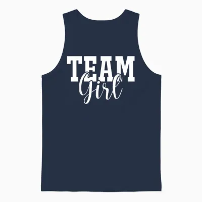 Pink Team Girl Team Boy Gender Reveal Party Passend Familie Unisex Tank Top - Navy