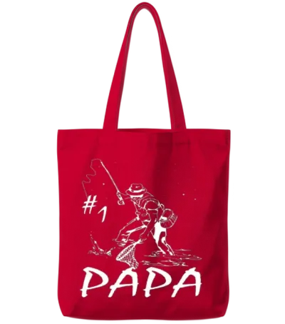 Funny Fishing Tote Bags - Red