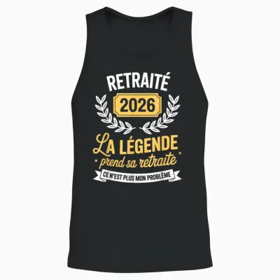 The Legend Retires 2026 Retired Man Unisex Tank Top - Black