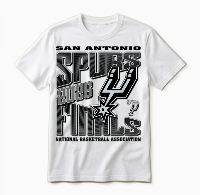 Nba San Antonio Spurs 2026 Finals Let's Go T Shirts and Tees for Men and Women Unisex T-Shirt in White