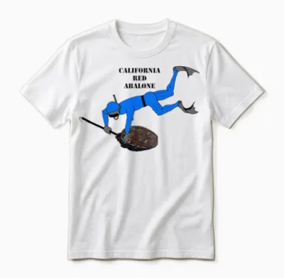 Freediving California Trophy Abalone Diver Urm Unisex T-Shirt - White