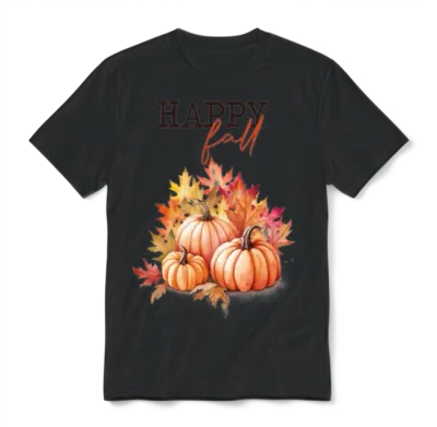 Happy Fall Unisex T-Shirt - Black