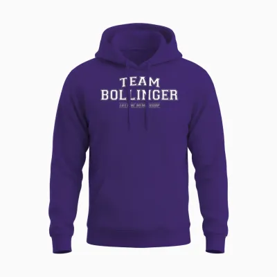 Team Bollinger | Stolzer Familienname, Nachname Geschenk Unisex Hoodie - Purple