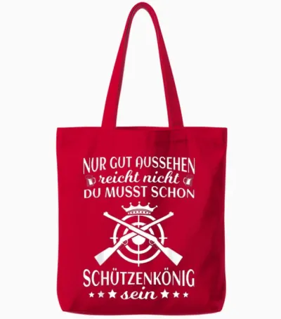 Nur Gut Aussehen Reicht Nicht Schützenkönig Schützenfest Tote Bags - Red