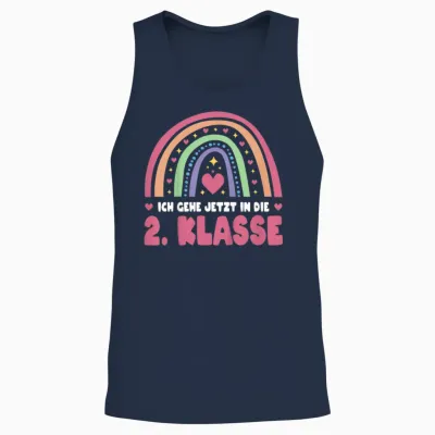 2 Klasse Schule Ich Gehe Jetzt in Die Zweite Klasse Unisex Tank Top - Navy