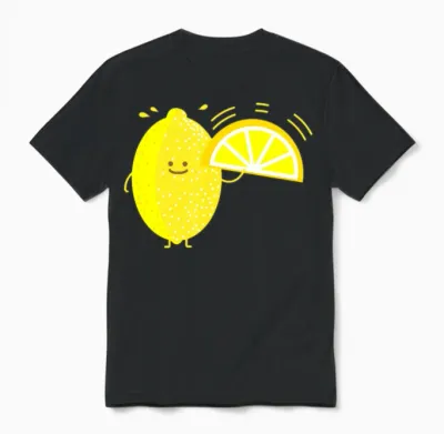 Funny Lemon Unisex T-Shirt - Black