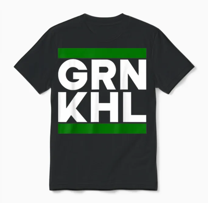 Green Kohl North Germany Kohlfahrt Norden Vegetarian T-Shirt, Black Unisex T-Shirt in Black