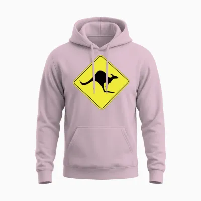 Kangaroo Unisex Hoodie - Light Pink