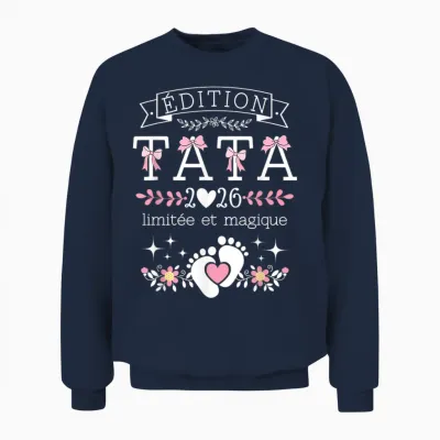 Future Tata 2026 Gift Announcement Pregnancy Aunt 2026 Unisex Sweatshirt - Navy