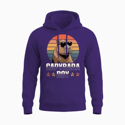 Funny Capybara Unisex Hoodie - Purple