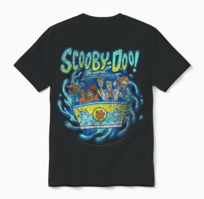 Scooby-Doo Mystery Machine Portal Group Shot Unisex T-Shirt - Black