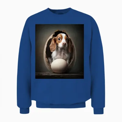 Dog in the Egg Dog in the Egg Dog in the Egg Unisex Sweatshirt - Royal