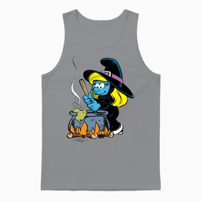 Smurfs Design Smurfette as a Witch Unisex Tank Top - Sport Grey