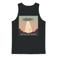 Retro Ufo Encounter Unisex Tank Top - Black – 1