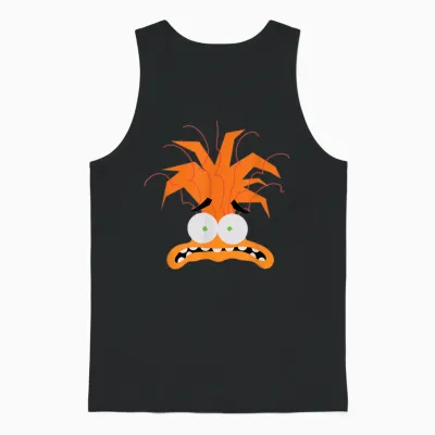 Disney Pixar Inside Out 2 Anxiety Big Head Logo Unisex Tank Top - Black