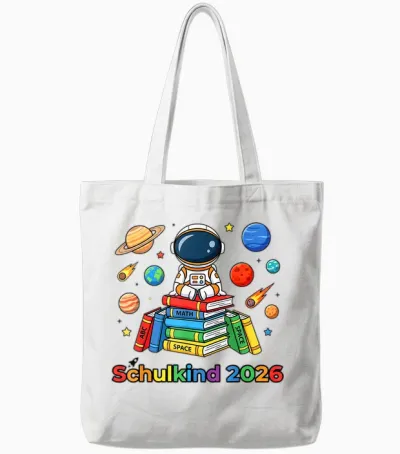 Astronaut Schulkind 2026 Junge Weltraum Abc Schütze Tote Bags - White