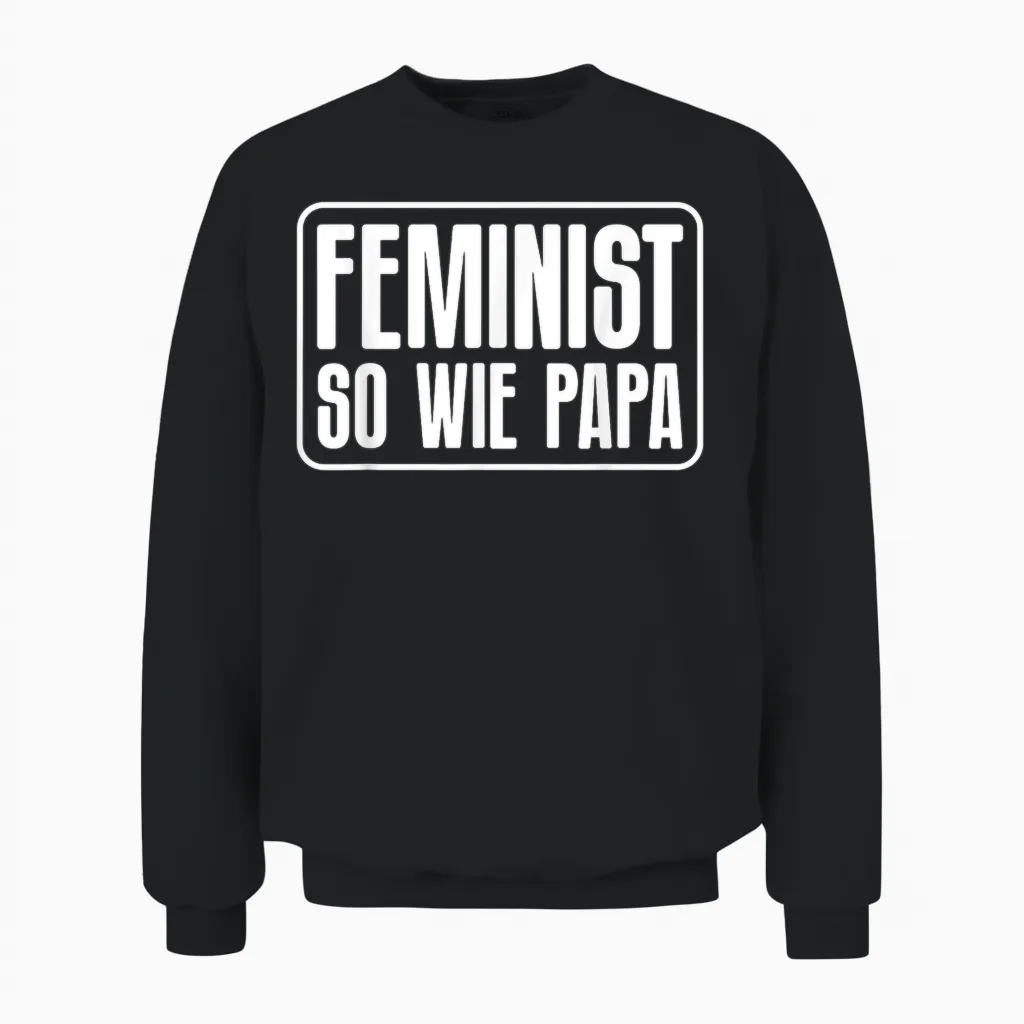 Feminist So Wie Papa Feminismus Frauenrechte Herren Männer Unisex Sweatshirt in Black