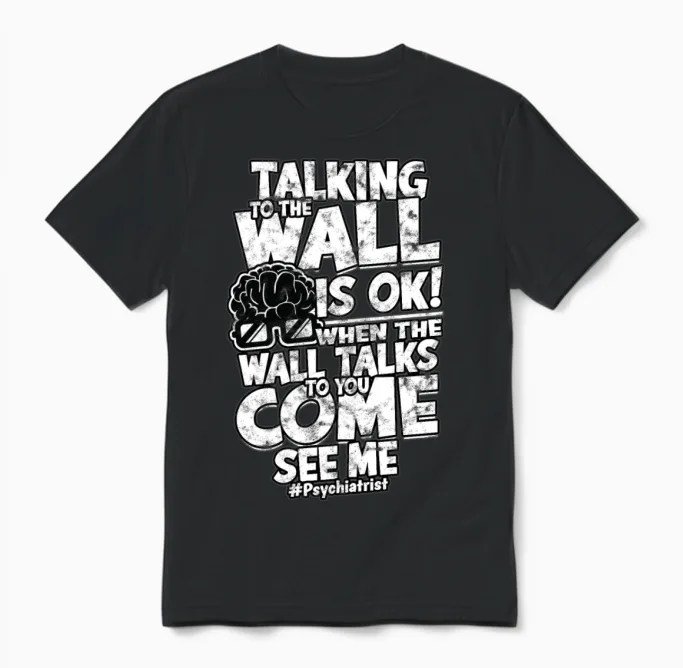 Psychiatrist Psychology Therapist Psychologist Unisex T-Shirt in Black