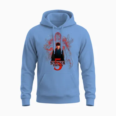 Stranger Things Will Versus Vecna Officially Licensed Unisex Hoodie - Carolina Blue