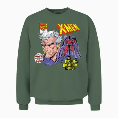Marvel X-Men Magneto Master of Magnetism Unisex Sweatshirt - Military Green