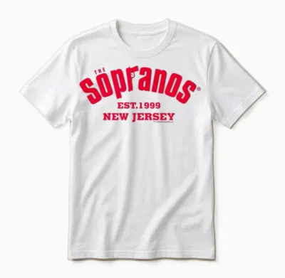 The Sopranos 1999 New Jersey Adult Unisex T-Shirt - White