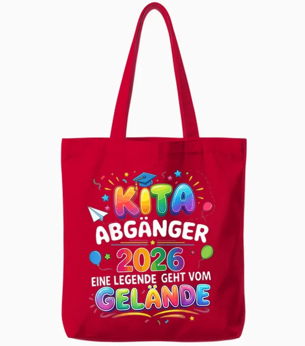Kita Abgänger 2026 Einschulung Schulkind Junge Mädchen Tote Bags in Red