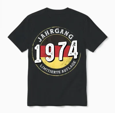 Limitierte Auflage 50 Years Old Jahrgangs 1974 Unisex T-Shirt - Black