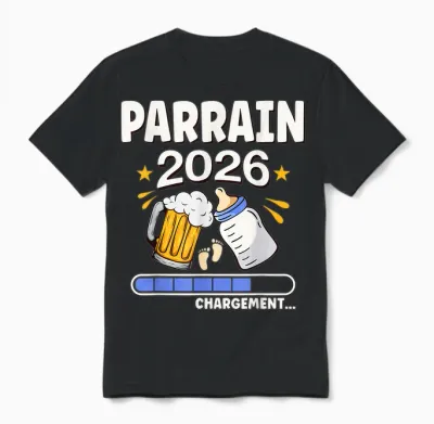 Godfather 2026 Loading Announcement Pregnancy Future Dad Unisex T-Shirt - Black