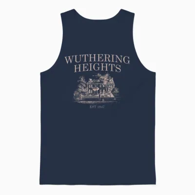 Wuthering Heights, Catherine Earnshaw Und Heathcliff, Bronte Unisex Tank Top - Navy