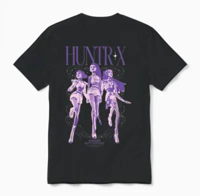 Kpop Demon Hunters Huntrix World Tour Unisex T-Shirt - Black