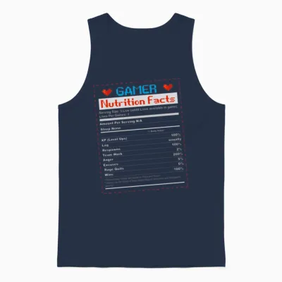 Gamer Clothes Funny Unisex Tank Top - Navy