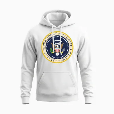 Seal of the President the United States 4th July Unisex Hoodie - White