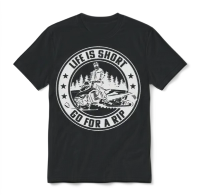 Life Is Short Go for a Rip Unisex T-Shirt - Black
