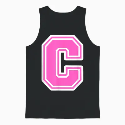 Monogram Initiale C Pour Prénom Ou Nom De Famille C Unisex Tank Top - Black