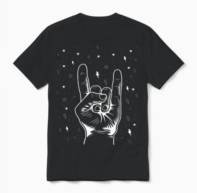 Heavy Metal Geschenke Männer Damen Hard Rock Festival Teufel Unisex T-Shirt in Black